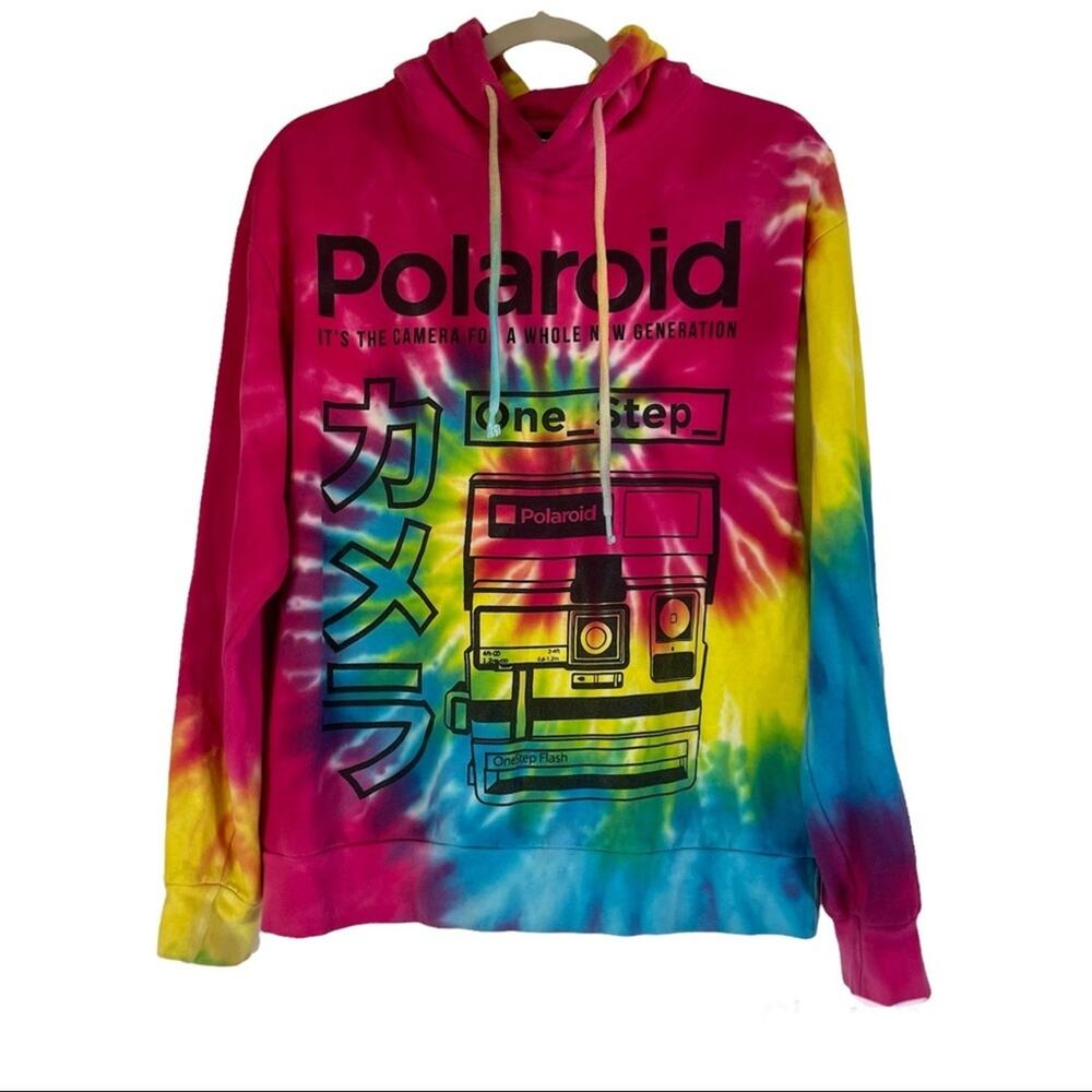 Polaroid tie dye hoodie pullover sz. Medium